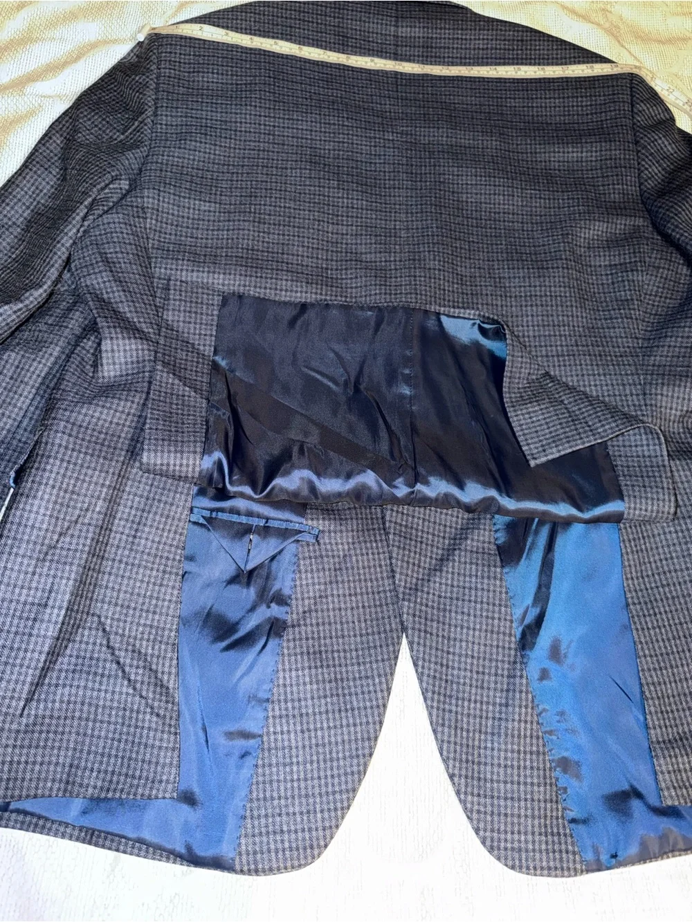 Ralph Lauren Charcoal Navy Micro-Check Sport Coat